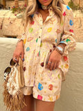 Print Shirt and Shorts Matching Set DJPT