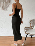 Wrap Midi Dress with Side Slit DJPT