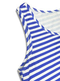 Striped Tiered Ruffle Tank Dress DJPT