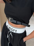 Sleeve Top and Wide Leg Pants Set DJPT