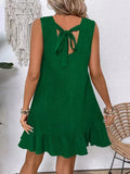 Hem Round Neck Sleeveless Dress DJPT