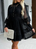 Lantern Sleeve Mini Dress DJPT