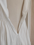 A line V neckline White Lace Vacation Dress Short Birthday Dresses SD177