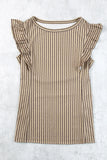 Striped Round Neck Blouse DJPT