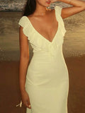 V-Neck Sleeveless Maxi Dress DJPT