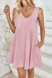 Plunge Wide Strap Mini Tank Dress DJPT