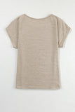 Button Graphic Round Neck Short Sleeve T-Shirt DJPT