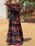Off Shoulder Ruffle Maxi Dress DJPT