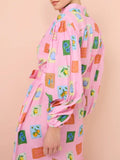 Button Front Long Sleeve Shirt Dress DJPT