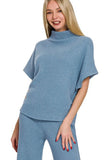 Sweater Mock Neck Top & Long Pants Set DJPT