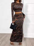 Round Neck Top and Skirt Set DJPT