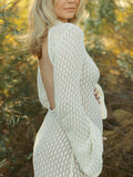 White Cut Out Flare Sleeve Backless Baby Shower Maternity Maxi Dress Maternity