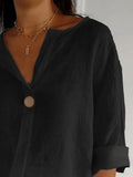 Size Casual Notched Drop Shoulder Blouse Plus Size DJPT