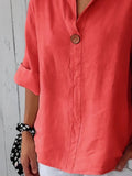 Size Casual Notched Drop Shoulder Blouse Plus Size DJPT