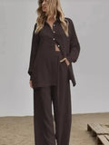 Up Long Sleeve Shirt and Pants Set DJPT