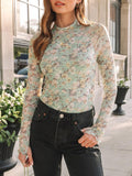 Mock Neck Long Sleeve T-Shirt DJPT