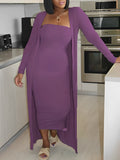 Bandeau Two Piece Tube Bodycon Plus Size Babyshower Pregnant Maternity Maxi Dress Maternity