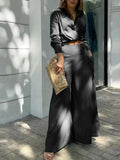 Size Long Sleeve Top and Pants Set Plus Size DJPT