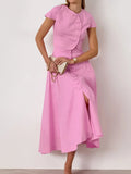 Sleeve Top and Skirt set DJPT