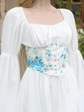 Lace Up Long Sleeve Mini Dress DJPT