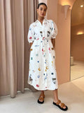 Button Up Midi Shirt Dress DJPT