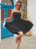 Size Smocked Square Neck Cami Dress Plus Size DJPT