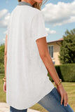 Size Half Button Short Sleeve T-Shirt DJPT