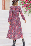 Long Sleeve Slit Midi Dress DJPT