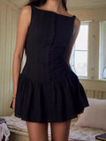 Detail Sleeveless Mini Dress DJPT