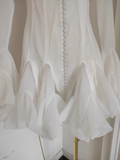 Sheath Scoop Neckline White Long Sleeves Short Homecoming Dresses Birthday Outfits SD369
