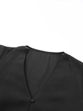 Tie-Front Flutter Sleeve Blouse DJPT