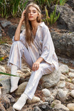 & Dani Solid Sparkling Shimmer Pocket Button Front Shirt DJPT