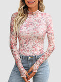 Mock Neck Long Sleeve T-Shirt DJPT