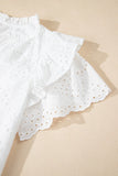 Notched Short Sleeve Blouse DJPT
