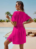 V-Neck Short Sleeve Dress DJPT