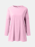 Size Round Neck Long Sleeve T-Shirt DJPT