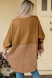 Texture Round Neck Long Sleeve Blouse DJPT
