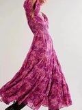 Sweetheart Neck Puff Sleeve Maxi Dress DJPT