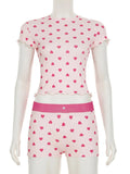 Print Top and Shorts Loungewear Set DJPT