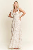 By Jane Full Size Ruffle Sleeve Tiered Maxi Dress Plus Size DJPT
