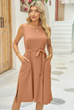 Round Neck Sleeveless Dress DJPT