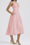 V-Neck Sleeveless Dress with Pockets DJPT