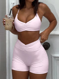 Sports Bra and High-Waisted Shorts Active Set DJPT