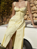 Size Slit Sweetheart Neck Cami Dress Plus Size DJPT