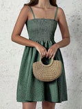 Size Smocked Square Neck Cami Dress Plus Size DJPT
