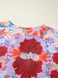 Print Tie Front Midi Dress DJPT