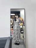 Retro A Line Spaghetti Straps Floral Ruffles Party Beach Dresses Birthday Outfits SD551