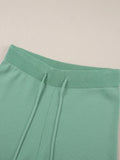 Trim T-Shirt and Drawstring Pants Set DJPT