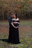 Women's Lace Pregnant Women Tail Short-Sleeved Dress Photography Flying Sleeve Dress 8919 (Special Price) Maternity