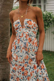 Halter Neck Tiered Maxi Dress DJPT